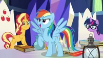 Rainbow declaring "it's hero time!" EGSB.png (1.31 MB) "...It's hero time!"