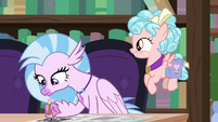 Silverstream filling in crossword squares S8E25