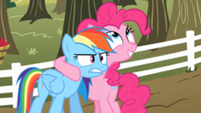 201px-Pinkie Pie talking to Rainbow Dash about the cider S2E15