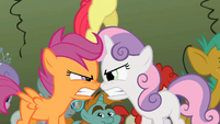 Apple Bloom about to step on their heads S2E01