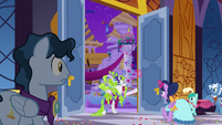 Rarity bursts into the ballroom S5E7