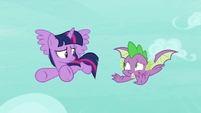 Spike flying with embarrassment S8E11