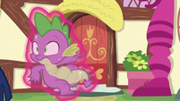 Twilight drags Spike along with magic S6E22