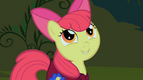 Apple Bloom saying what she will do if she sees the creature S1E17