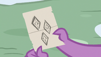 Paper with Rarity's cutie mark on it MLPBGE