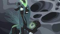 Queen Chrysalis levitating one of her newborns S6E16