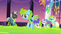 Rainbow Dash covered in slime S5E7