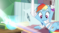 Rainbow Dash looking at rainbow S4E10