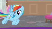 Rainbow Dash searching the office S8E17