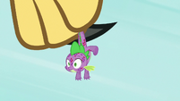 Spike hanging from the roc's claws S8E11