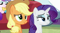 Applejack and Rarity listen to Twilight sing MLPBGE