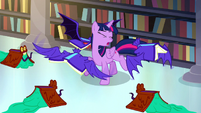 Bat-winged books attacking Twilight S5E13