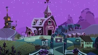 Sweet Apple Acres at night