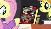 Fluttershy about to buy a Daring Do book MLPBGE