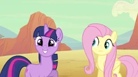 Fluttershy has that wonder face.