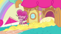 Pinkie Pie on top of toppled ice cream PLS1E1a
