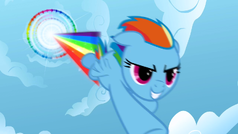 Rainbow Dash performing Sonic Rainboom S01E16