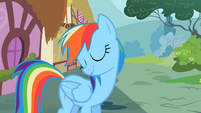 Does Rainbow Dash want a peck on the cheek?