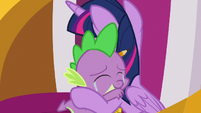 Spike tearfully hugging Twilight S9E24