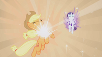 Applejack and Rarity receiving Elements of Harmony S1E2