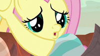 Fluttershy baby-talking to dragon egg S9E9