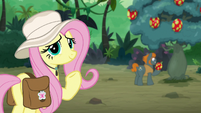 Fluttershy looks grateful at Caballeron S9E21