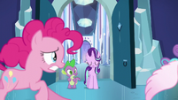 Pinkie Pie chases after Flurry Heart S6E2