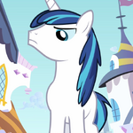 Stern-looking Shining Armor.