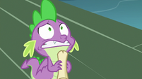 Spike looking nervous at Twilight S9E13