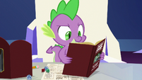 Spike reading the game manual S6E17