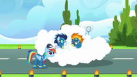 Spitfire and Soarin saved by a cloud S9E26