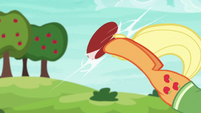 Applejack bucking the softball S6E18