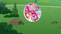 Pinkie Pie rolling and rolling along S9E25
