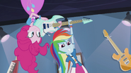 Pinkie hands guitar to Rainbow Dash EG2