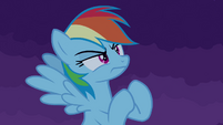 Rainbow Dash challenges castle S4E03