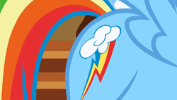 Rainbow Dash shows her cutie mark S01E23