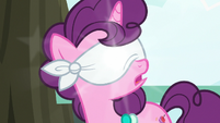 Blindfold appears on Sugar Belle's face S9E23