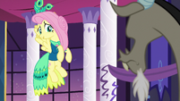 Fluttershy asking "could you give us a minute?" S5E7