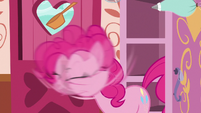 Pinkie Pie shaking baking supplies off her head S6E22