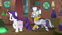 Rarity walking away from Zecora S8E11