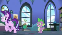 Starlight Glimmer trots away from Spike S6E21