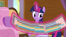 Twilight Sparkle reveals the cruise schedule S7E22