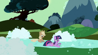 Applejack and Twilight on the soapy road S2E02