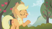 Applejack tells Apple Bloom that she was the last one in the class to get her cutie mark S1E12