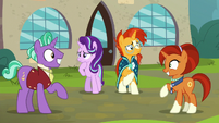 Firelight and Stellar Flare excited to hang out with their children S8E8