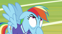 Rainbow Dash pulling on her face S8E17