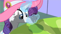 Rarity is sipping her cappuccino when...