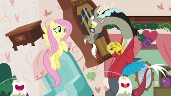 S07E12 Discord i Fluttershy uśmiechają się