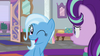 Trixie winks at Starlight Glimmer S9E20