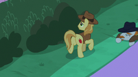 Braeburn looks around the bushes S9E17